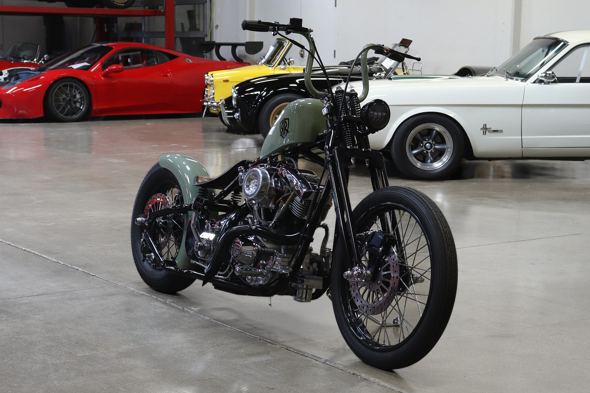 Used 2019 Special Construction Olive Drop Seat Bobber for sale Sold at San Francisco Sports Cars in San Carlos CA 94070 1